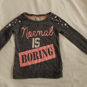 "Normal IS Boring" light weight sweatshirt S 7/8